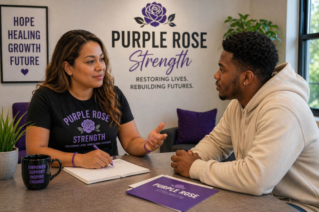Purple Rose Strength is a faith-based nonprofit organization dedicated to empowering formerly incarcerated individuals, at-risk youth, and members of the community who are facing life challenges. Our mission is to provide mentorship, guidance, resources, life-skills development, and faith-based encouragement that help individuals rebuild their lives, strengthen their character, and successfully reintegrate into society.

What makes Purple Rose Strength unique is that it was founded from firsthand experience working with individuals who often feel forgotten, unsupported, and without direction. We believe every person deserves a second chance, a supportive community, and the opportunity to discover their purpose.

Our services include:

One-on-one mentorship
Reentry support for formerly incarcerated individuals
Youth mentoring and prevention programs
Life skills and personal development training
Employment and educational guidance
Housing and resource referrals
Faith-based encouragement and spiritual growth
Community outreach and support services

We proudly serve individuals throughout Essex County, including Newark, Irvington, East Orange, and surrounding communities, with plans to expand our impact across New Jersey.

At Purple Rose Strength, we believe that every setback can become a comeback. Through compassion, accountability, faith, and practical support, we help people transform their lives and build a stronger future for themselves, their families, and their communities.

Founder & Executive Director: Rose Quiles

Our Motto: Transforming Lives Through Faith, Strength, and Purpose.